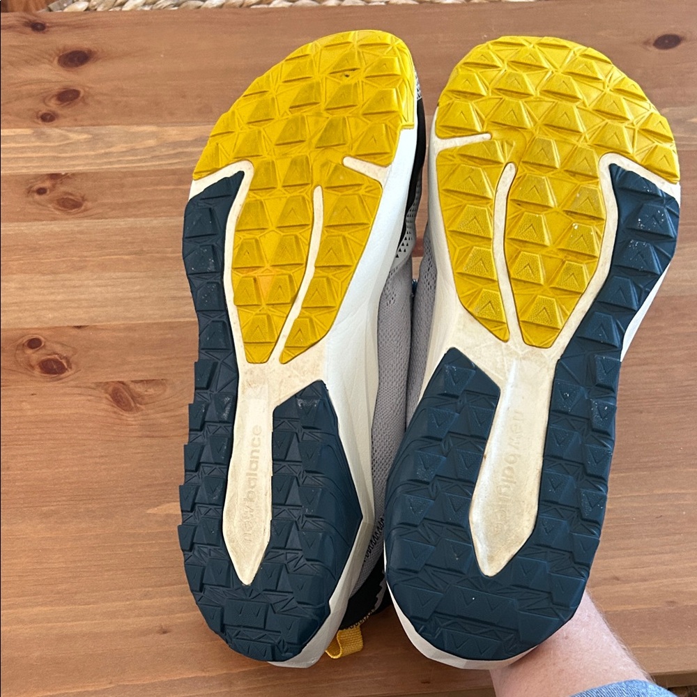 New Balance Gray and Yellow Athletic Shoes - Picture 6 of 12